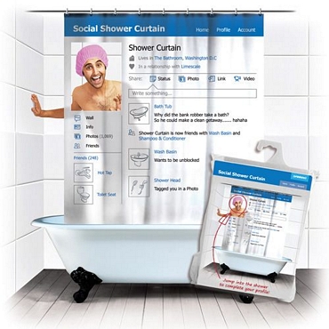 Social shower curtain