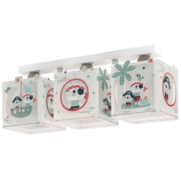 The Pirates τρίφωτο παιδικό φωτιστικό οροφής