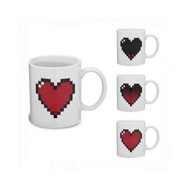 Μαγική κούπα - Καρδιά Pixel