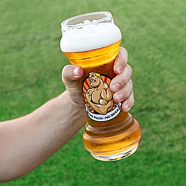 Ποτήρι μπύρας σε σχήμα βαράκι Νο Pain No Beer - 800 ml