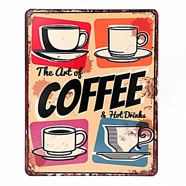 Μεταλλικός πίνακας Coffee - 25 εκ.