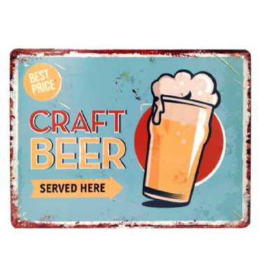 Μεταλλικός πίνακας Craft Beer - 33 εκ.