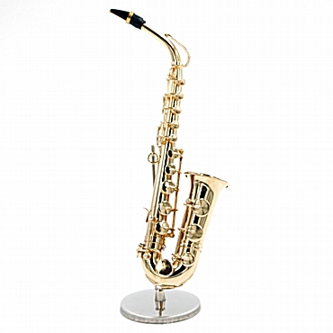 Διακοσμητικό σαξόφωνο μινιατούρα με θήκη - 15 εκ.