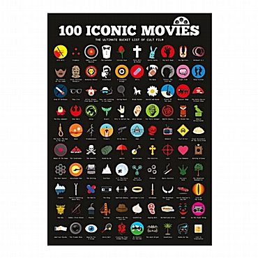 Αφίσα scratch 100 ταινίες που πρέπει να δεις - 42x60 εκ.