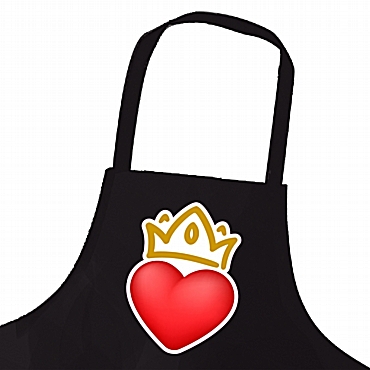 Ποδιά μαγειρικής μαύρη - Κορώνα