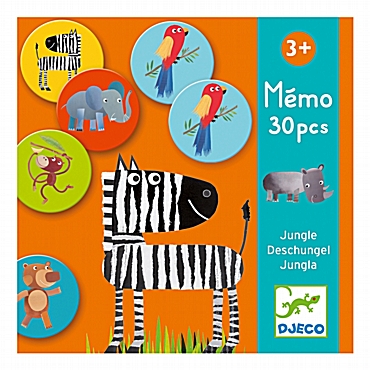 Djeco Παιχνίδι μνήμης Ζωάκια ζούγκλας – 30 τεμ.