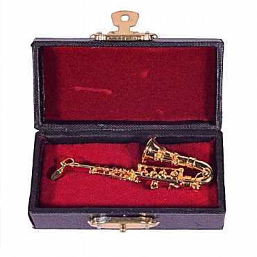 Διακοσμητικό σαξόφωνο μινιατούρα με θήκη - 6,5 εκ.