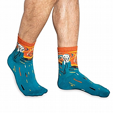 Unisex κάλτσες με έργα τέχνης - Η κραυγή 20230829150027