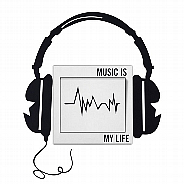 Αυτοκόλλητο διακόπτη τοίχου - Music is my life 20230906110203