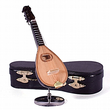 Διακοσμητικό μαντολίνο μινιατούρα με θήκη - 16 εκ.