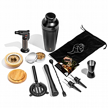Σετ cocktail shaker με καπνιστή ουίσκι - 2 σε 1