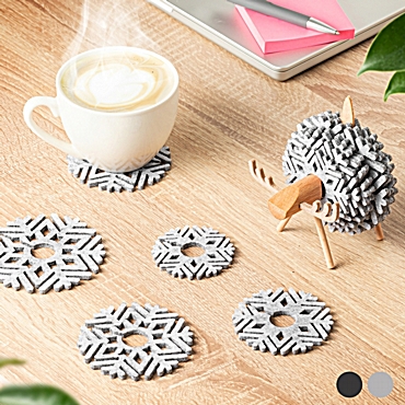 Σετ σουβέρ απο τσόχα Τάρανδος - 12 τεμ.