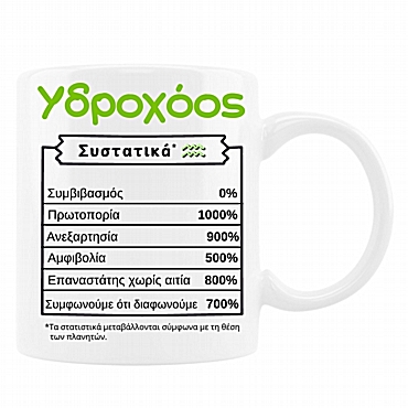 Κούπα με ζώδιο - Υδροχόος συστατικά