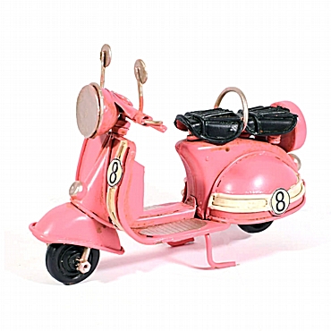 Ρετρό ροζ μεταλλική βέσπα - 11,5 εκ.