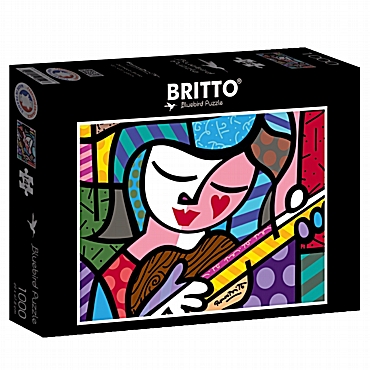 Παζλ Bluebird Romero Britto - Girl with guitar - 1000 τεμ.