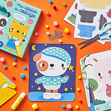 Auzou Εργαστήριο κολάζ - Ντύνω τα ζωάκια