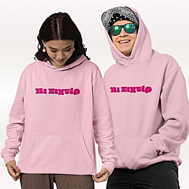 Φούτερ με κουκούλα Άι σιχτίρ - unisex ροζ