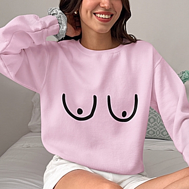 Φούτερ Στήθος - unisex ροζ