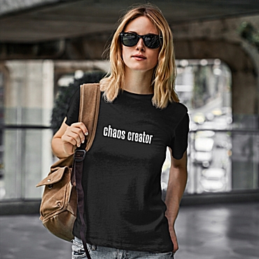 T-shirt Chaos creator - γυναικείο μαύρο