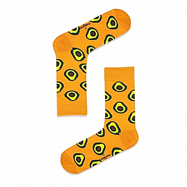 Unisex κάλτσες με σχέδιο - Avocado πορτοκαλί