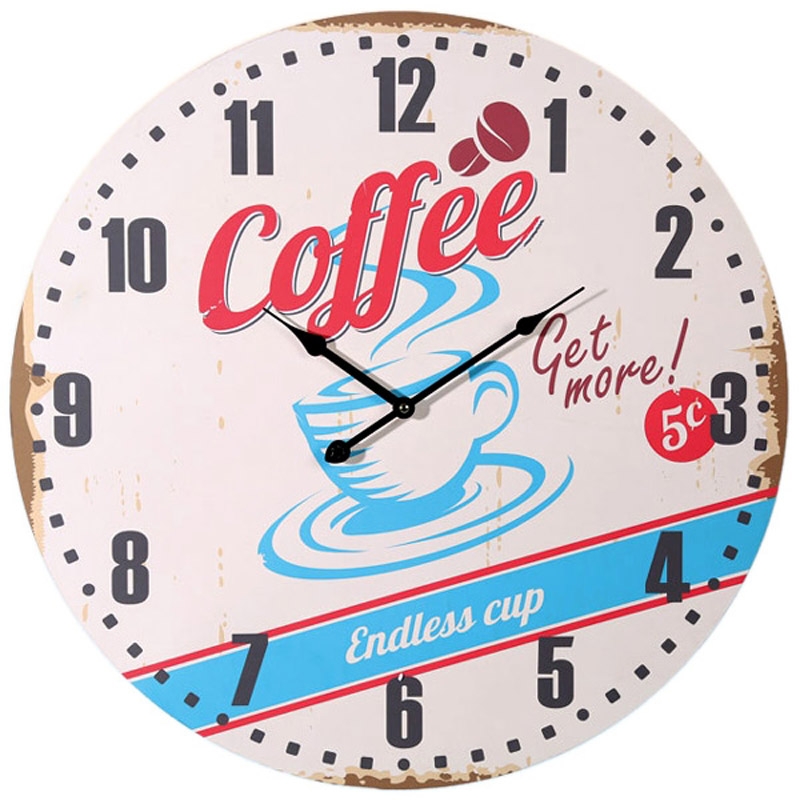 Μεγάλο ρολόι τοίχου Coffee 58 εκ.
