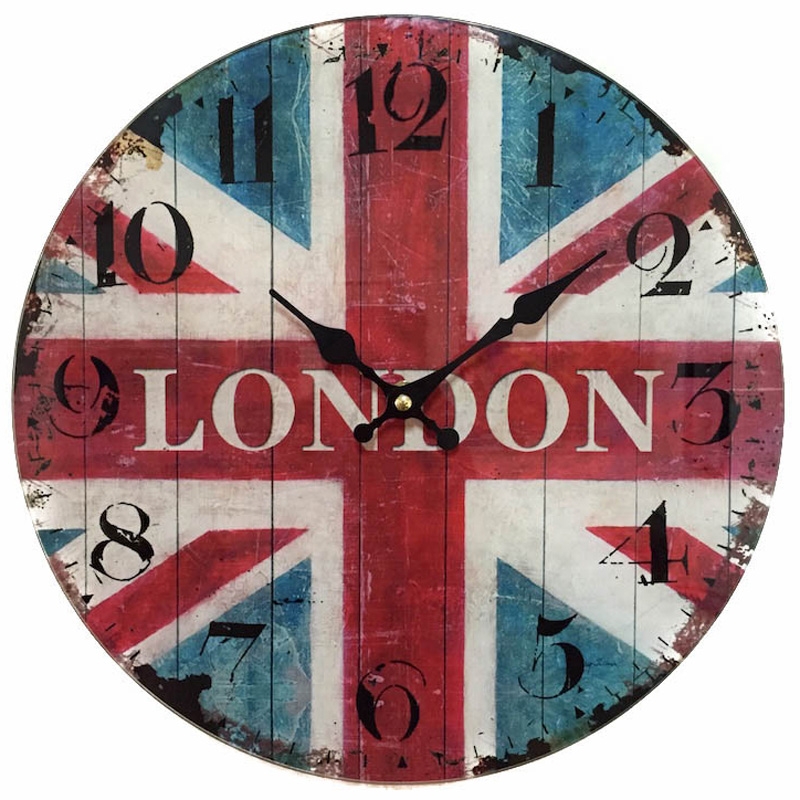 Ρολόι τοίχου Βρετανική σημαία - 30 εκ.