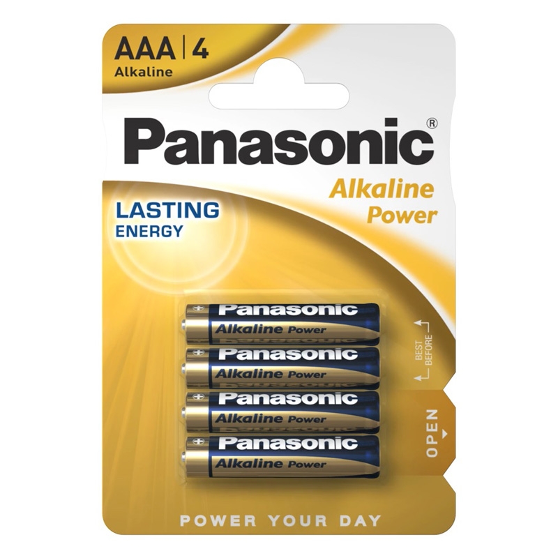Panasonic 4 x AAA αλκαλικές μπαταρίες - Alkaline power LR03