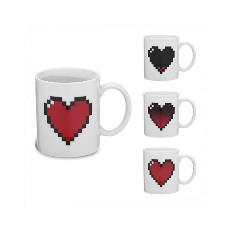 Μαγική κούπα - Καρδιά Pixel