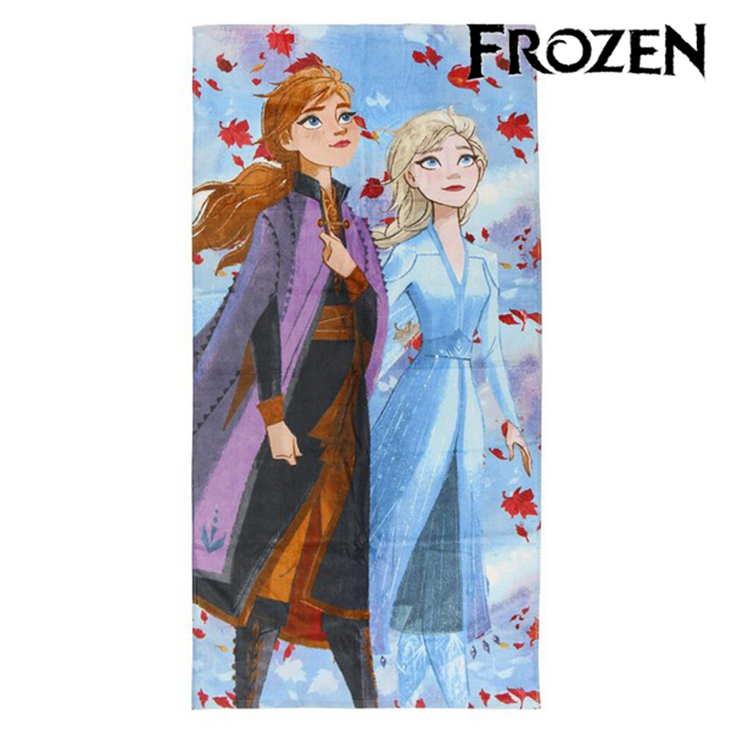 Πετσέτα θαλάσσης Frozen Έλσα και Άννα Λιλά 