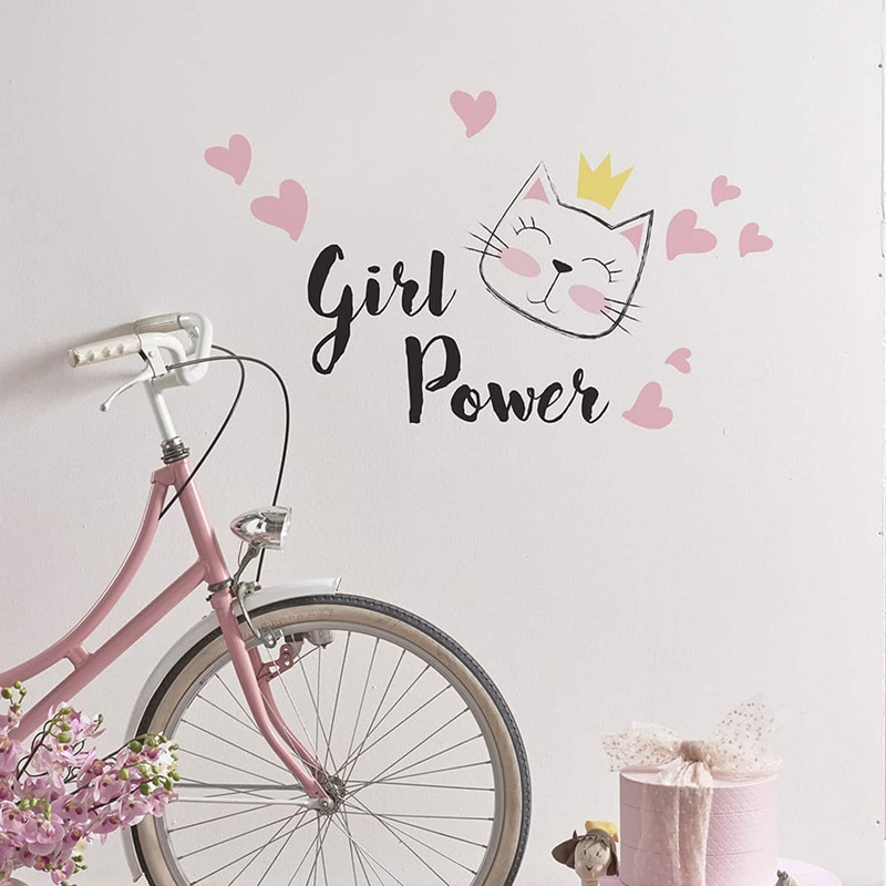 Girl Power αυτοκόλλητα με μήνυμα τοίχου M