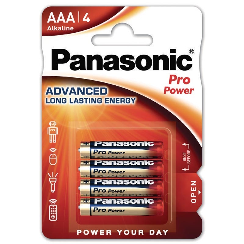 Panasonic 4 x AAA αλκαλικές μπαταρίες - Alkaline Pro Power LR03