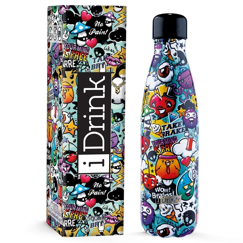 Ανοξείδωτο παγούρι θερμός i DRINK Graffiti 500ml