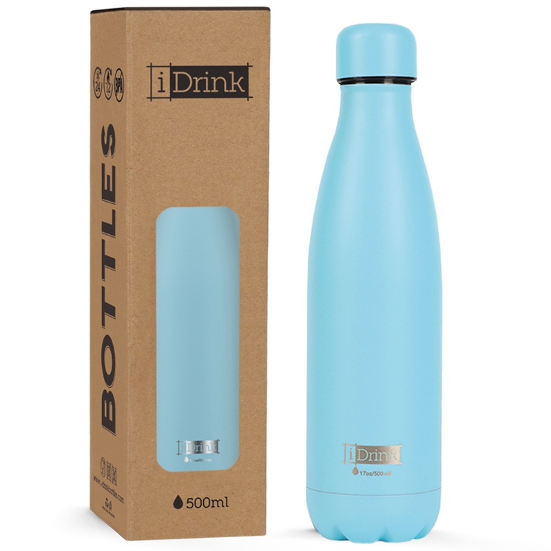 Ανοξείδωτο παγούρι θερμός i DRINK Light Blue 500ml