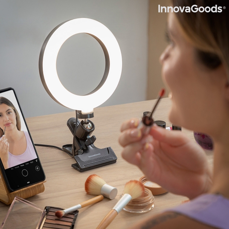 Δαχτυλίδι φωτισμού ring light 360º led με κλιπ - 26 εκ.