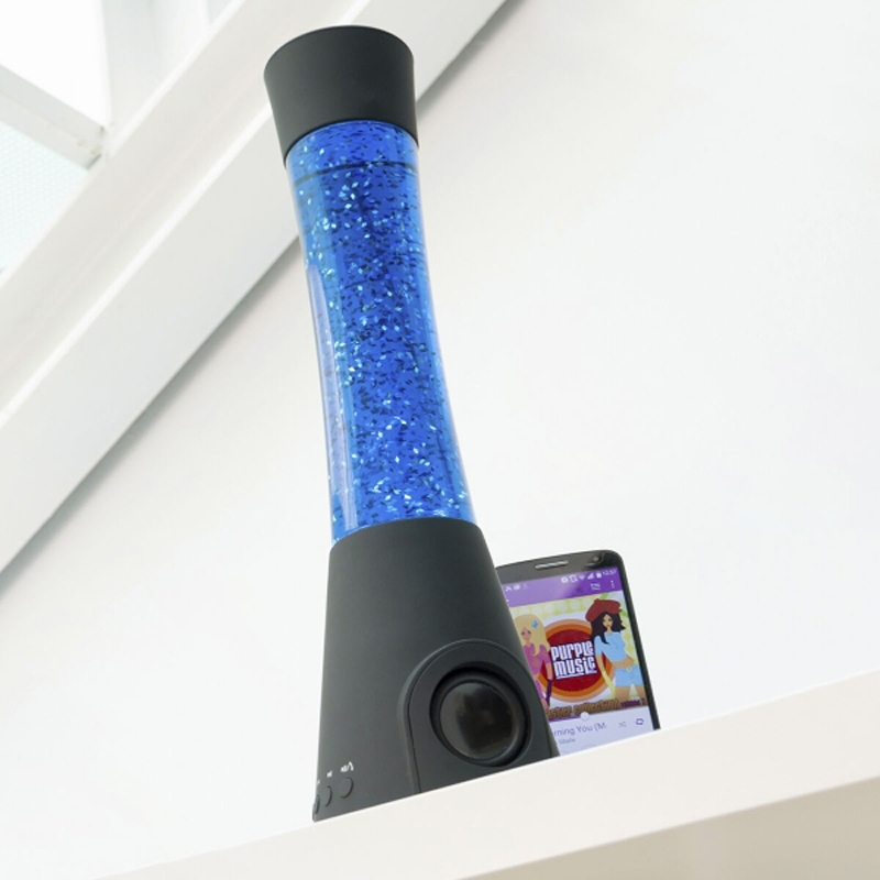 Διακοσμητικό φωτιστικό lava lamp με ηχείο και μικρόφωνο - 40 εκ.