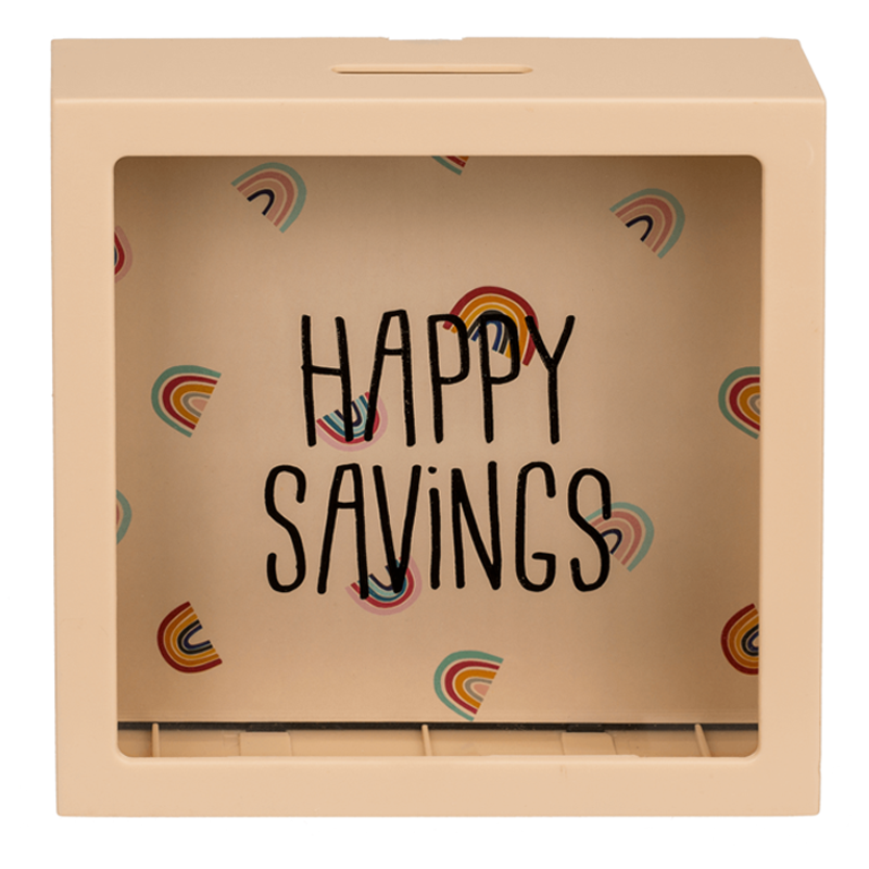 Kουμπαράς ουράνια τόξα Happy savings - 15 εκ.