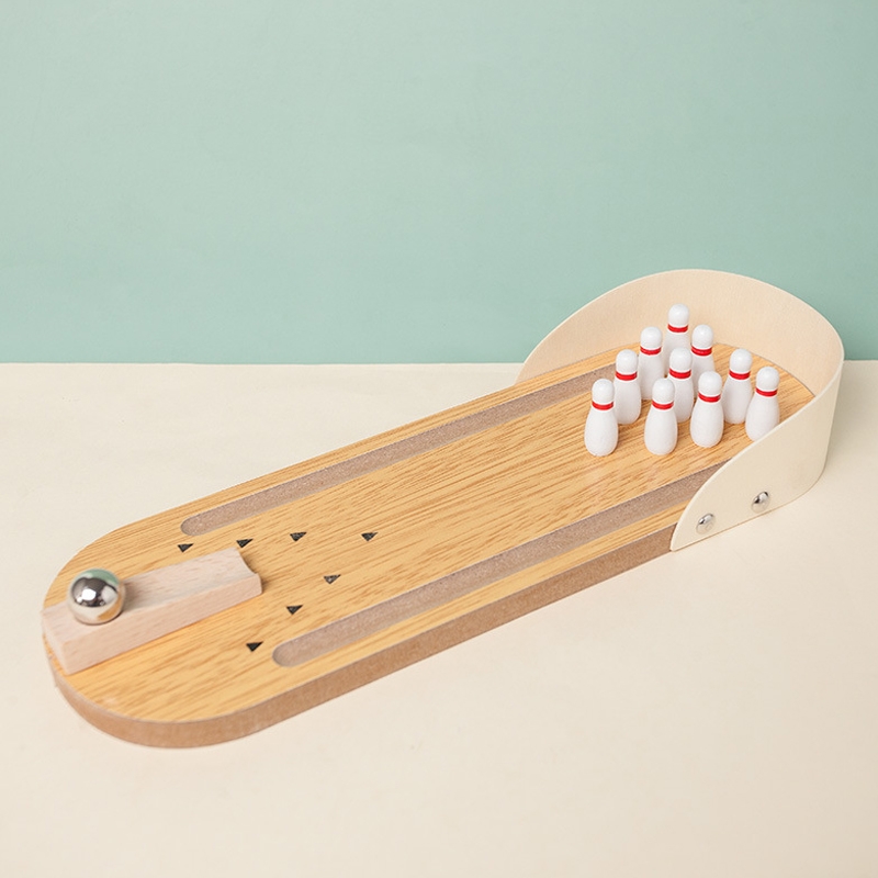 Eπιτραπέζιο ξύλινο mini bowling - 30 εκ.
