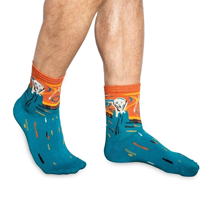 Unisex κάλτσες με έργα τέχνης - Η κραυγή 