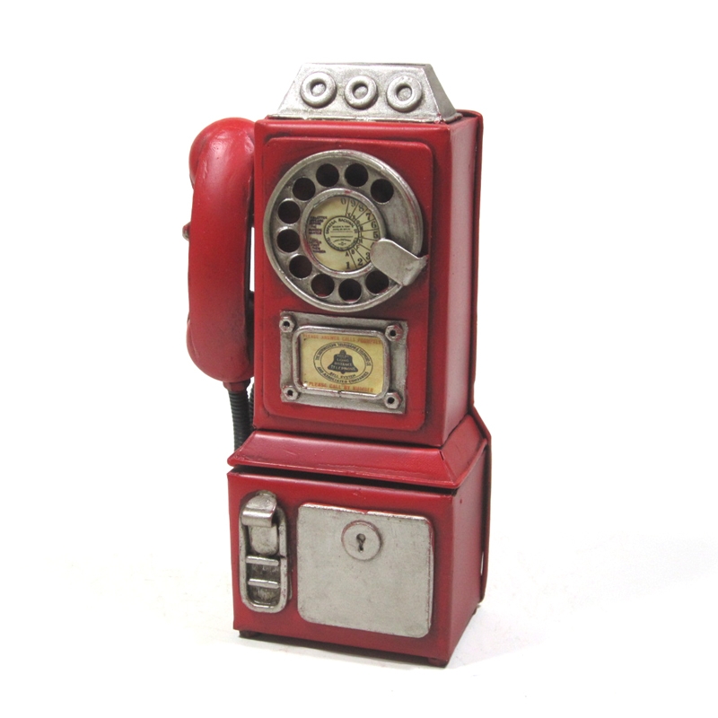 Κόκκινο διακοσμητικό τηλέφωνο - 15,5 εκ. 