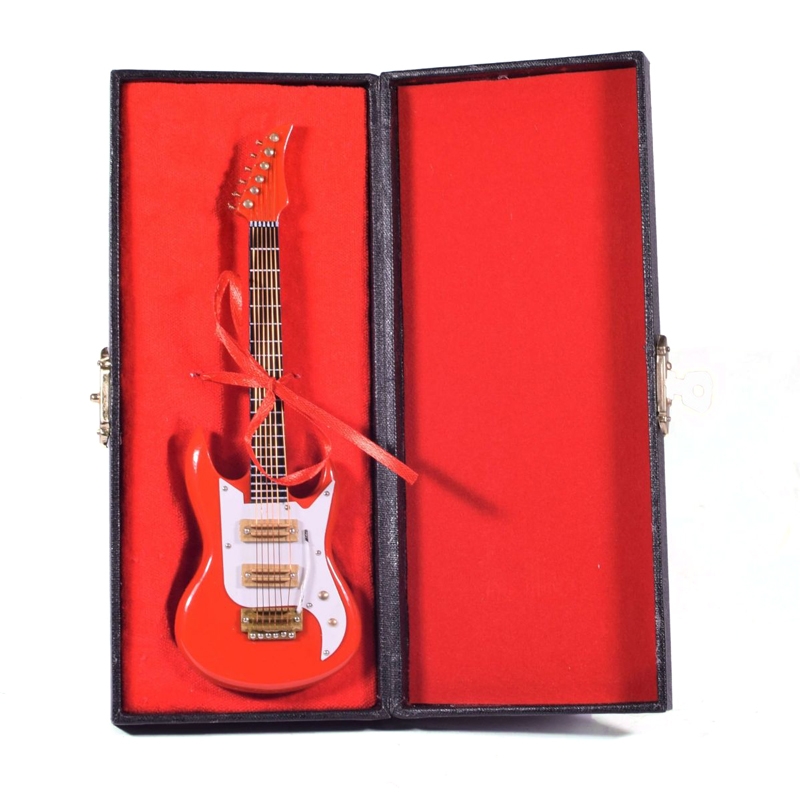 Διακοσμητική ηλεκτρική κιθάρα μινιατούρα με θήκη - 16 εκ.