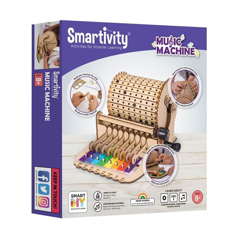 Ξύλινη DIY κατασκευή Μεταλλόφωνο 31 εκ. - Smartivity