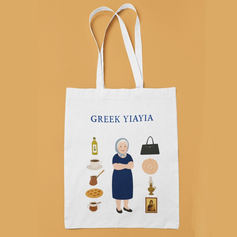 Τσάντα με χερούλι - Greek Yiayia
