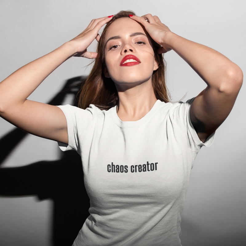 T-shirt Chaos creator - γυναικείο λευκό