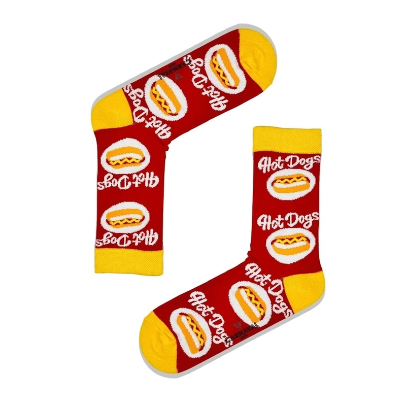 Unisex κάλτσες με σχέδιο - Hot dog