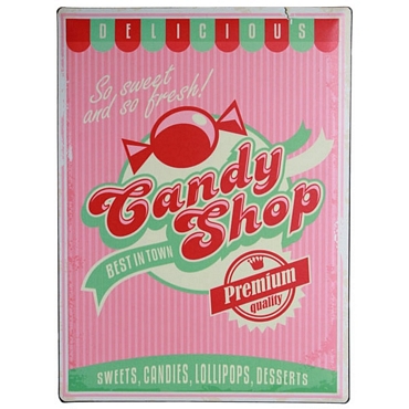 Μεταλλικός πίνακας - Candy Shop