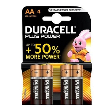 Duracell 4 x AAA αλκαλικές μπαταρίες - Plus power LR03 Duracell 4 x AAA αλκαλικές μπαταρίες - Plus power LR03