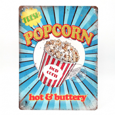 Μεταλλικός πίνακας Popcorn - 33 εκ.