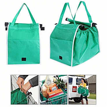 Αναδιπλούμενες τσάντες για ψώνια με τοποθέτηση στο καρότσι - 2 τεμ.