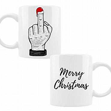 Κούπα μεσαίο δάχτυλο - Merry Christmas