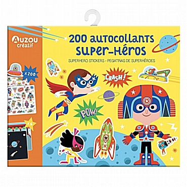 Auzou αυτοκόλλητα υπερήρωες - 200 τεμ. Auzou αυτοκόλλητα υπερήρωες - 200 τεμ.